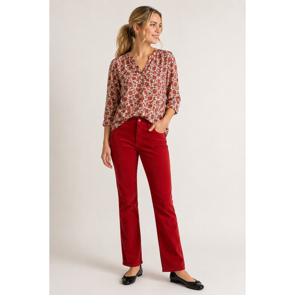 Talbots Signature Women’s Red Corduroy Bootcut Pants Size 14